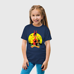 Футболка хлопковая детская Даффи Хэллоуин, цвет: тёмно-синий — фото 2