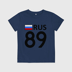 Футболка хлопковая детская RUS 89, цвет: тёмно-синий