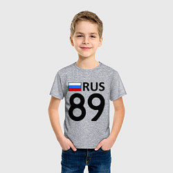Футболка хлопковая детская RUS 89, цвет: меланж — фото 2