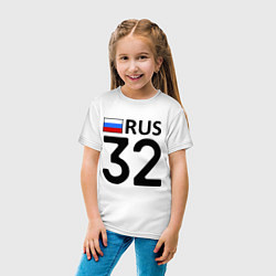 Футболка хлопковая детская RUS 32, цвет: белый — фото 2