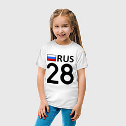 Футболка хлопковая детская RUS 28, цвет: белый — фото 2