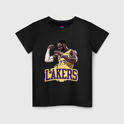 Футболка хлопковая детская LeBron - Lakers, цвет: черный