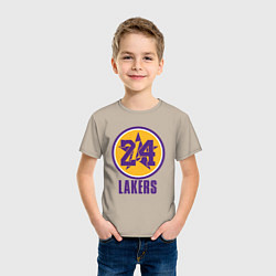 Футболка хлопковая детская 24 Lakers, цвет: миндальный — фото 2