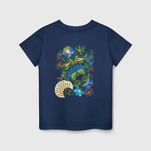 Детская футболка Славянский орнамент / Тёмно-синий – фото 2