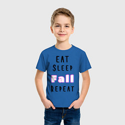 Футболка хлопковая детская Fall Guys, цвет: синий — фото 2