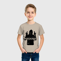 Футболка хлопковая детская Watch dogs 2 Z, цвет: миндальный — фото 2