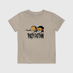 Футболка хлопковая детская Pulp fiction, цвет: миндальный
