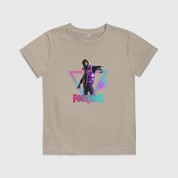 Футболка хлопковая детская Фортнайт, цвет: миндальный