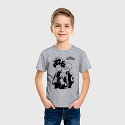 Футболка хлопковая детская Моя геройская академия, цвет: меланж — фото 2