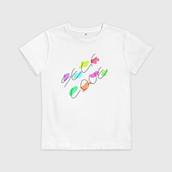 Футболка хлопковая детская Self Love, цвет: белый