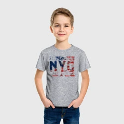 Футболка хлопковая детская Нью-Йорк Сити, цвет: меланж — фото 2