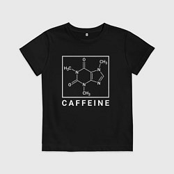 Футболка хлопковая детская Структура Кофеина, цвет: черный