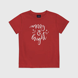 Футболка хлопковая детская Merry & bright, цвет: красный