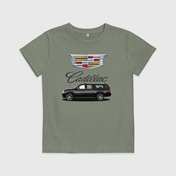 Футболка хлопковая детская Cadillac, цвет: авокадо