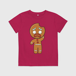 Футболка хлопковая детская Рождественский Пряник, цвет: маджента