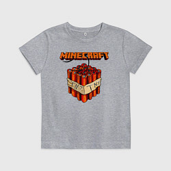 Футболка хлопковая детская Minecraft, цвет: меланж