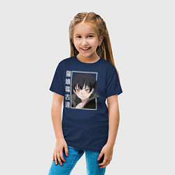Футболка хлопковая детская Тамаки Котацу, цвет: тёмно-синий — фото 2