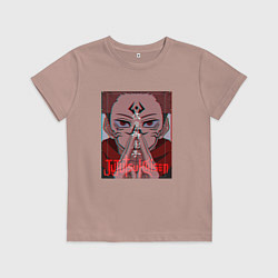 Футболка хлопковая детская Итадори, цвет: пыльно-розовый
