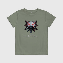 Футболка хлопковая детская The Witcher, цвет: авокадо