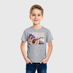 Футболка хлопковая детская Искусство, цвет: меланж — фото 2