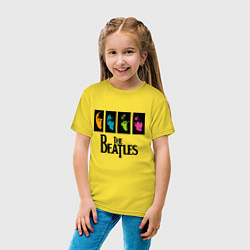 Футболка хлопковая детская Всемирный день The Beatles, цвет: желтый — фото 2