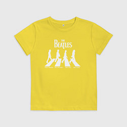 Футболка хлопковая детская The Beatles, цвет: желтый