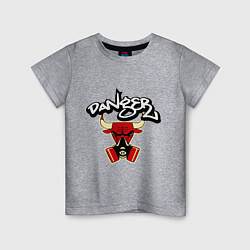 Футболка хлопковая детская Danger Chicago Bulls, цвет: меланж