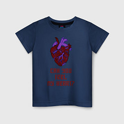 Футболка хлопковая детская Bring Me The Horizon 2D Сердце, цвет: тёмно-синий