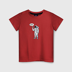 Футболка хлопковая детская NASA, цвет: красный