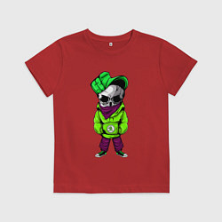 Футболка хлопковая детская Skoda Skull Z, цвет: красный