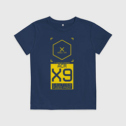 Футболка хлопковая детская ACR X9 Cyberpunk 2077, цвет: тёмно-синий