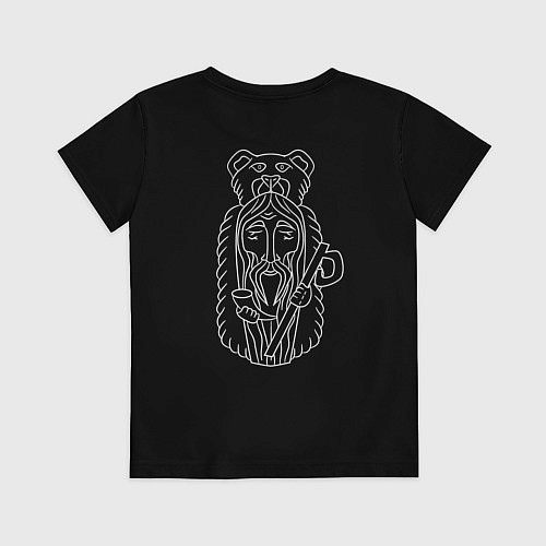 Детская футболка Велес Бог Мудрости / Черный – фото 2