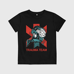 Футболка хлопковая детская TRAUMA TEAM Cyberpunk 2077, цвет: черный
