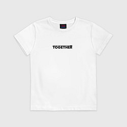 Футболка хлопковая детская Together, цвет: белый