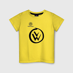 Футболка хлопковая детская Volkswagen, цвет: желтый