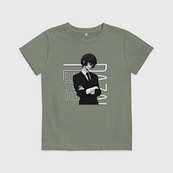 Футболка хлопковая детская Дазай Осаму, цвет: авокадо