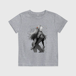 Футболка хлопковая детская Евангелион, цвет: меланж