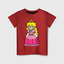 Футболка хлопковая детская Принцесса Марио, цвет: красный