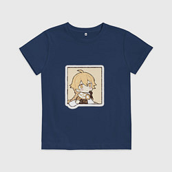 Футболка хлопковая детская Путешественник, цвет: тёмно-синий