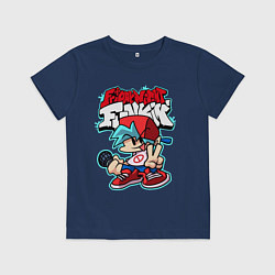 Футболка хлопковая детская Friday Night Funkin, цвет: тёмно-синий