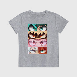 Футболка хлопковая детская MY HERO ACADEMIA MHA, цвет: меланж