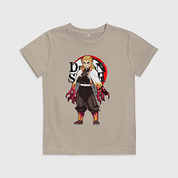 Футболка хлопковая детская РЕНГОКУ RENGOKU KNY, цвет: миндальный