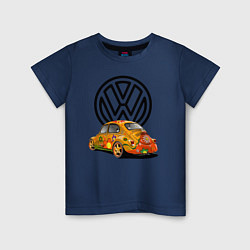 Футболка хлопковая детская Volkswagen, цвет: тёмно-синий