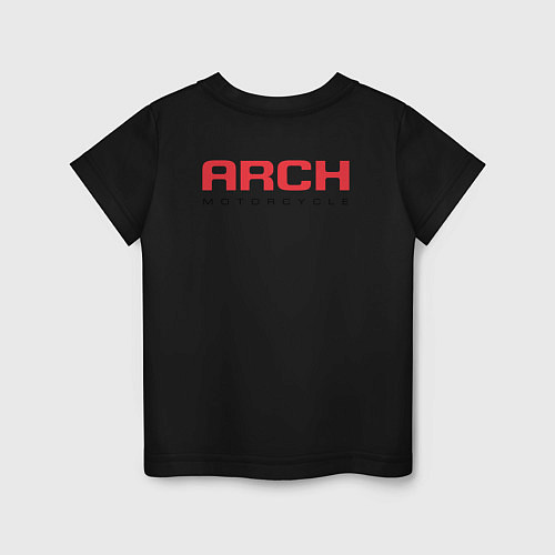 Детская футболка ARCH Motorcycle Logo спина Z / Черный – фото 2