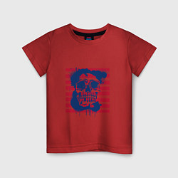 Футболка хлопковая детская Skull, цвет: красный