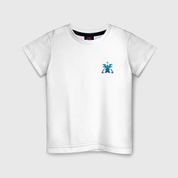 Футболка хлопковая детская Terran logo mini Blue, цвет: белый