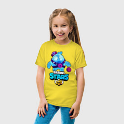 Футболка хлопковая детская Сквик Squeak Brawl Stars, цвет: желтый — фото 2