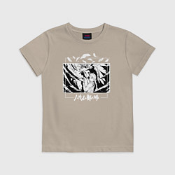 Футболка хлопковая детская Ходячий замок, цвет: миндальный