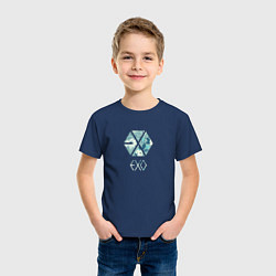 Футболка хлопковая детская EXO, цвет: тёмно-синий — фото 2