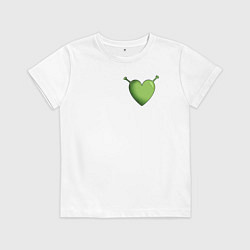 Футболка хлопковая детская Шрек Love, цвет: белый